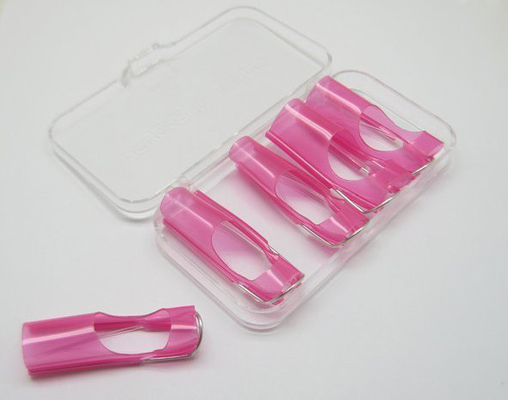 芸術用具のアクリルの紫外線ゲルの釘の先端延長のためのピンクのプラスチック釘の形態を釘付けして下さい