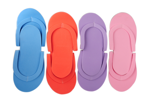 青/黄色/赤い釘の芸術用具の使い捨て可能な Pedicure の泡のスリッパ セット
