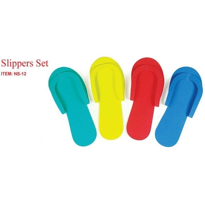 青/黄色/赤い釘の芸術用具の使い捨て可能な Pedicure の泡のスリッパ セット