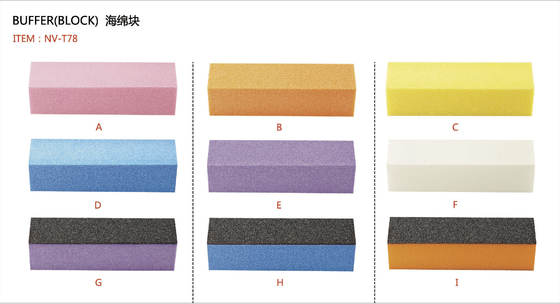 NAVI の釘の緩衝フル カラーのスポンジ 4 はブロック、釘のマニキュア用具、釘の心配用具釘の緩衝味方しました