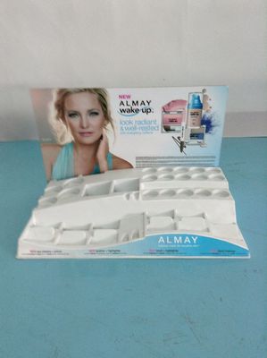 マニキュアの化粧品のための携帯用アクリルの化粧品の陳列台